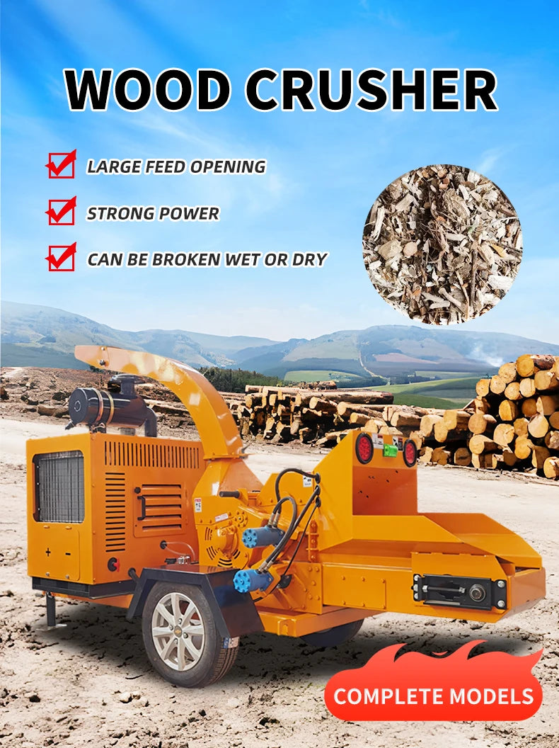 Hot Selling Engine Wood Crusher Chipper