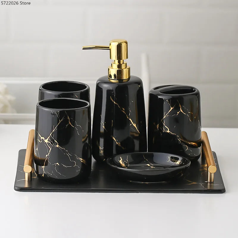 Ceramic Toiletries Bathroom Set