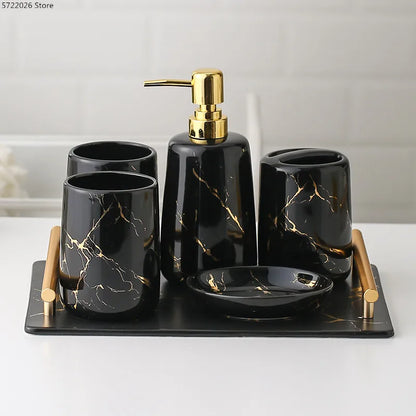 Ceramic Toiletries Bathroom Set