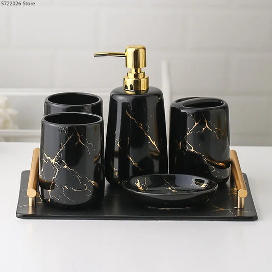 Ceramic Toiletries Bathroom Set