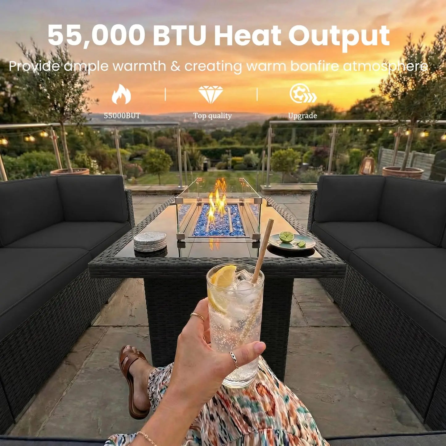 8 Pieces Patio Furniture Set
