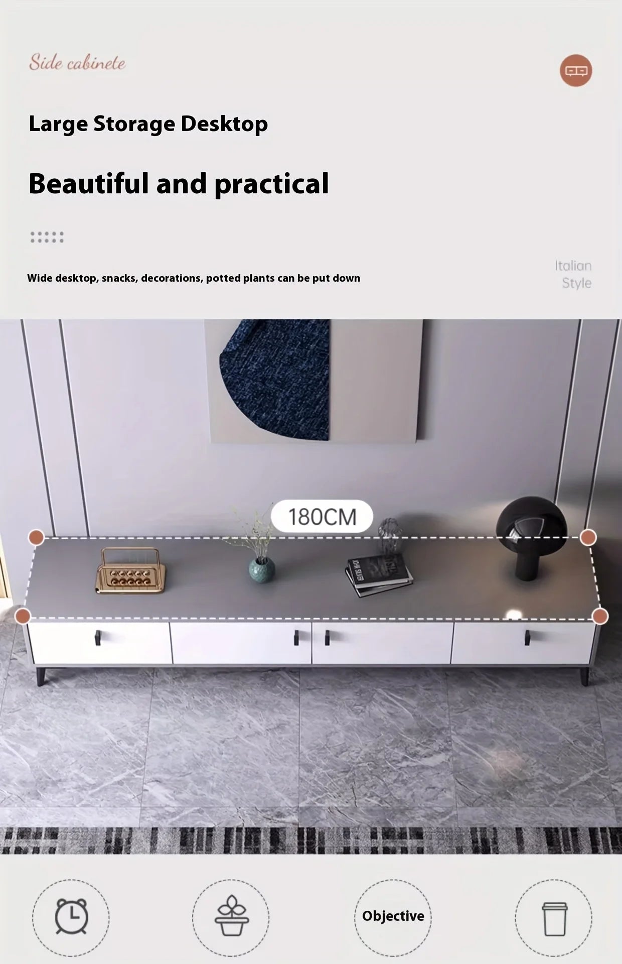 Modern Luxury TV Stand, High Gloss