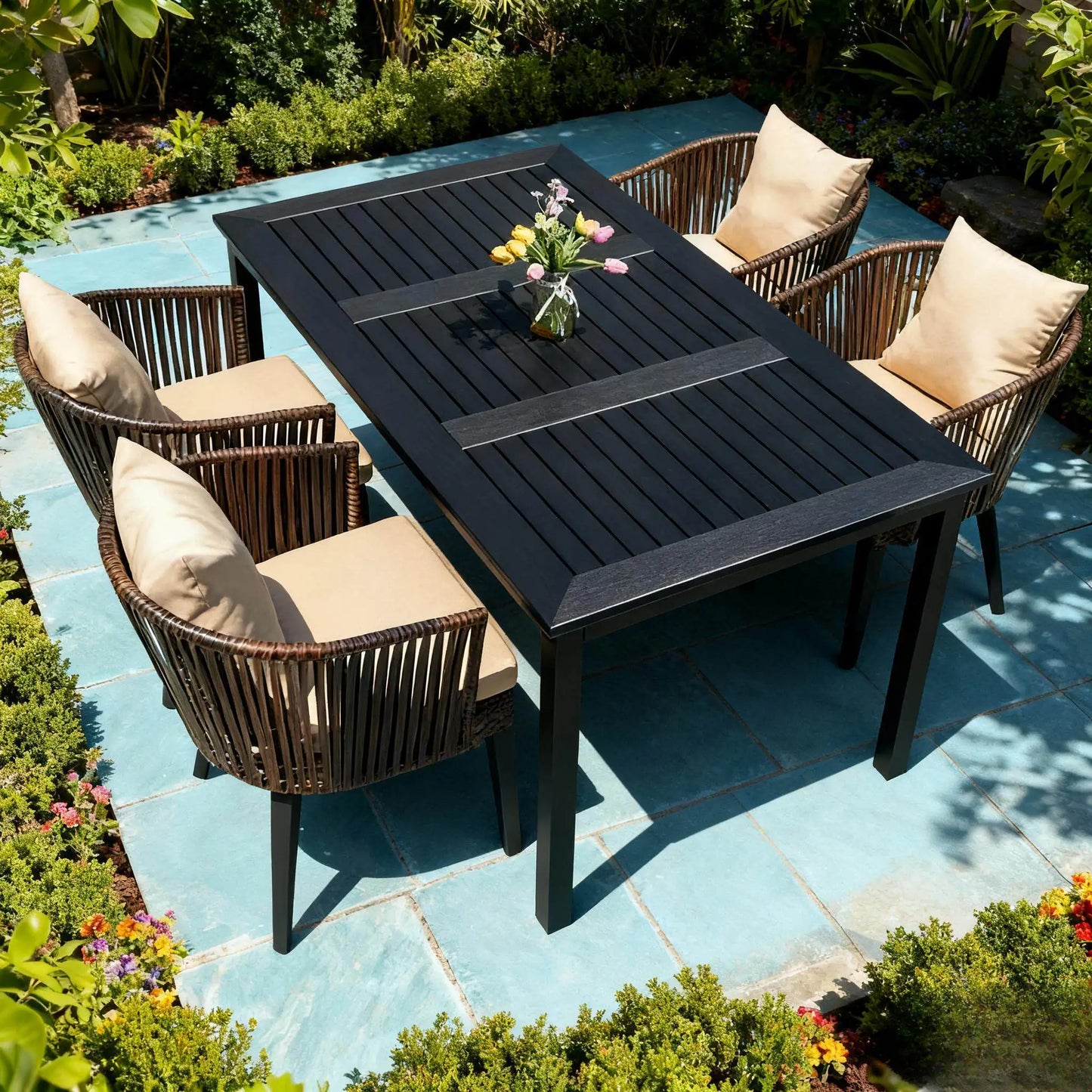 Wood Modern Garden Furniture Sets