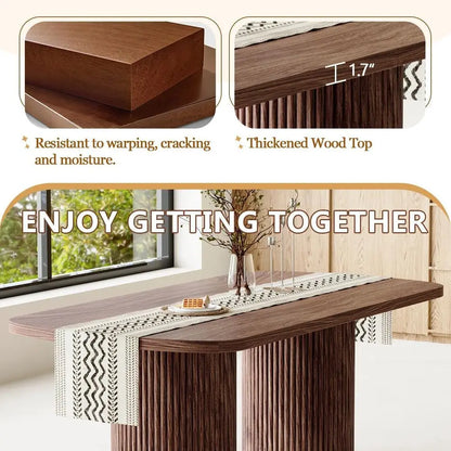 Modern Rectangular Walnut Dining Table