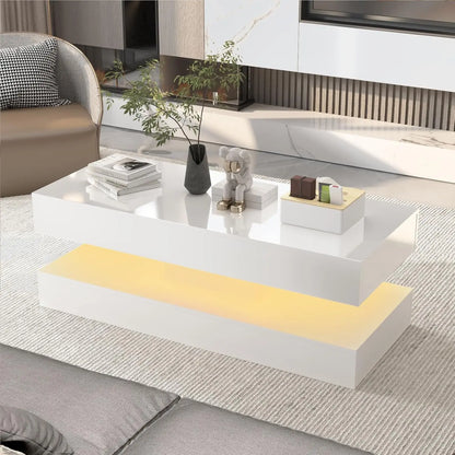 Modern Stylish Coffee Table with LED lights