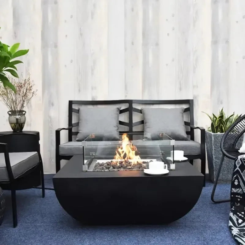Modern Firepit Table Outdoor Gas Propane
