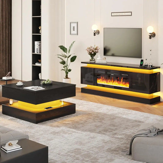 35.4" Square Lift Top Coffee Table