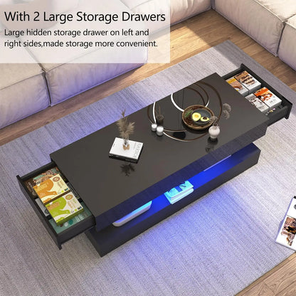 Modern Stylish Coffee Table with LED lights
