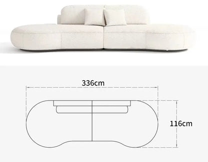 Italian U Shape Technology Fabric Sofa