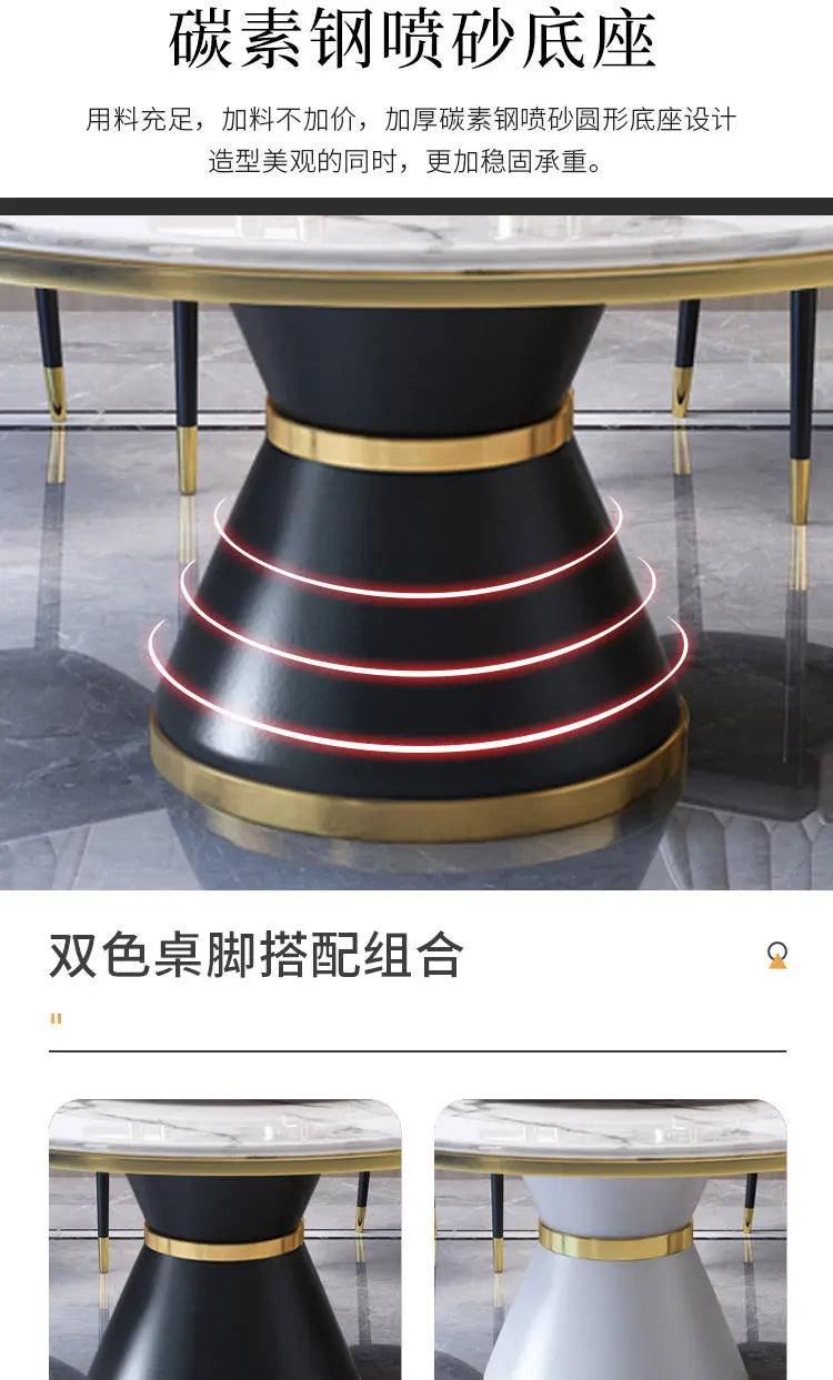 Modern Table and Chair Combination Round Table