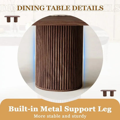 Modern Rectangular Walnut Dining Table