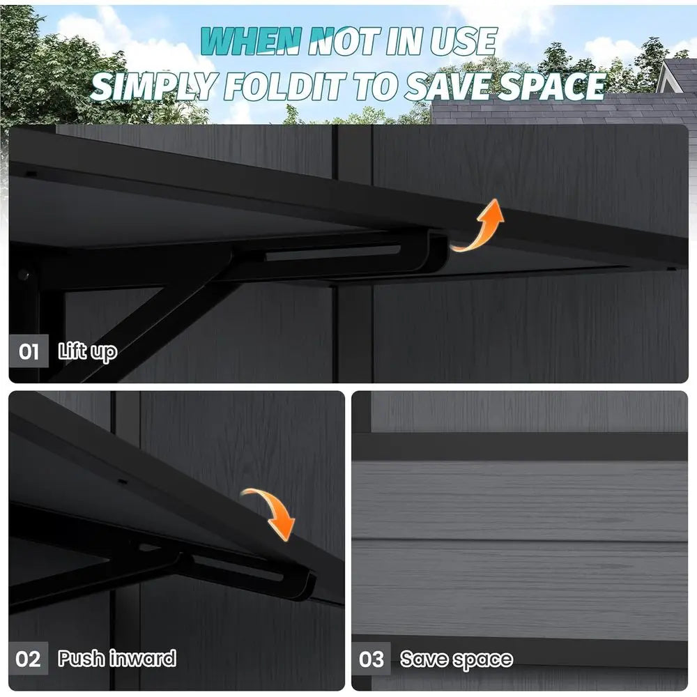 Outdoor Resin Storage Shed with Floor