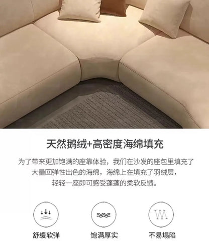 Italian U Shape Technology Fabric Sofa