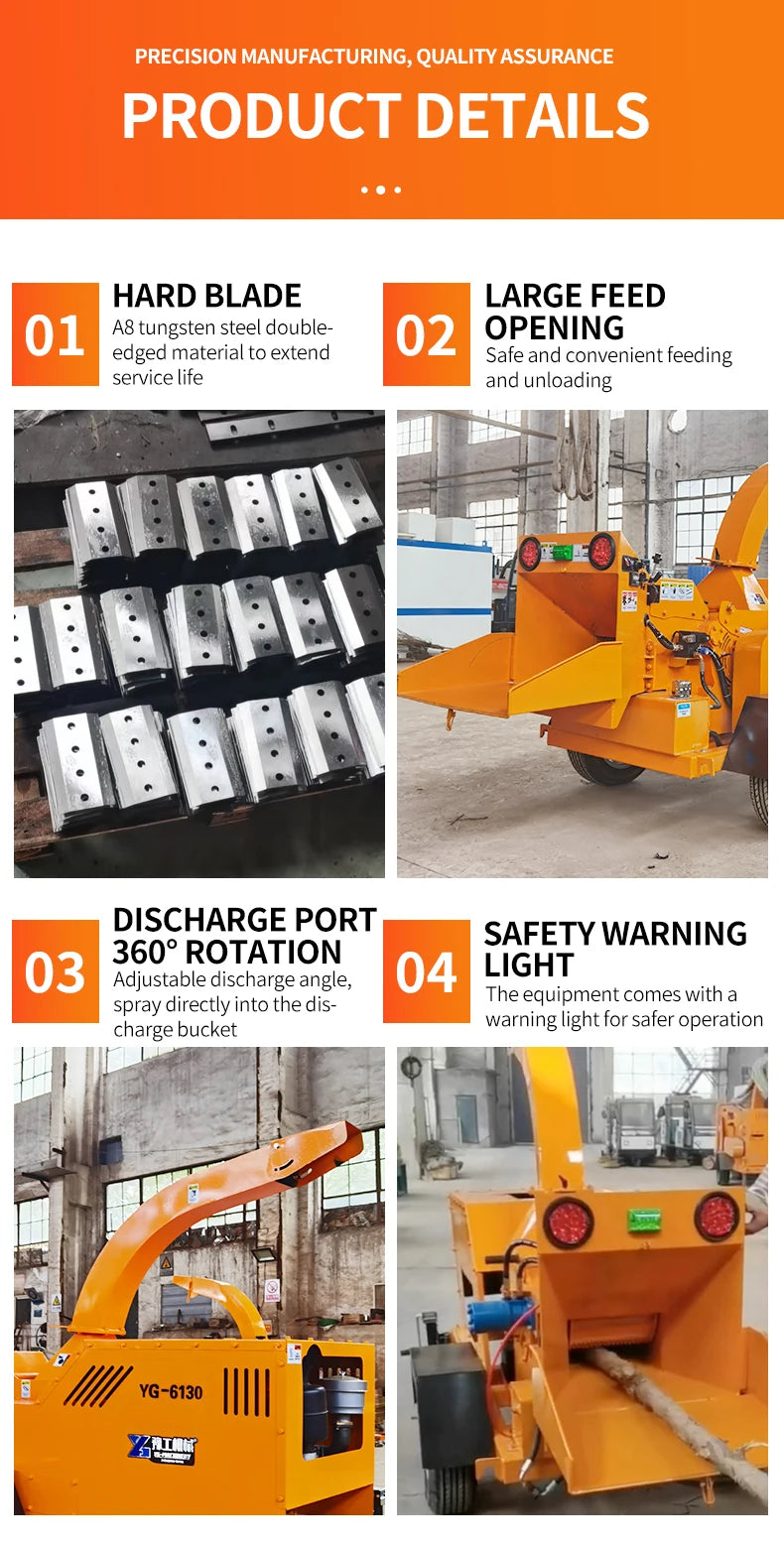 Hot Selling Engine Wood Crusher Chipper