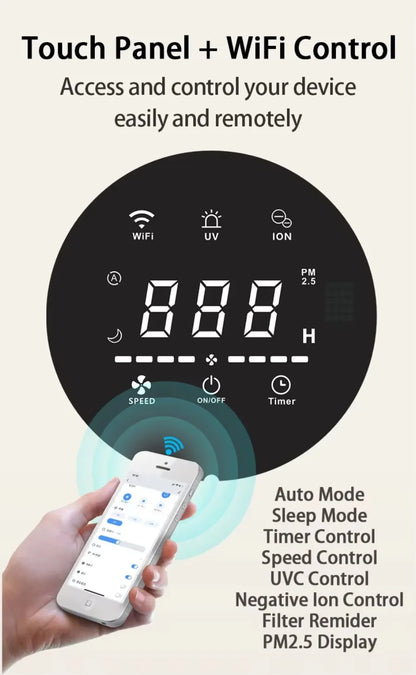 Smart Home Portable HEPA Air Purifier