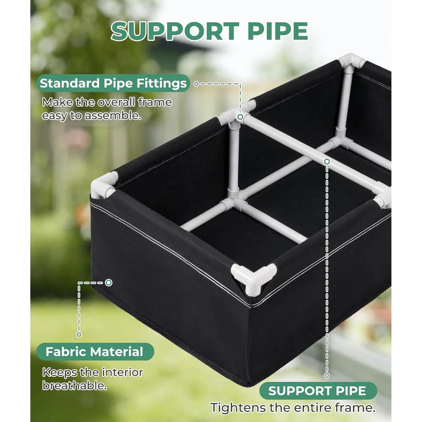 Fabric Garden Plant Bed Rectangular
