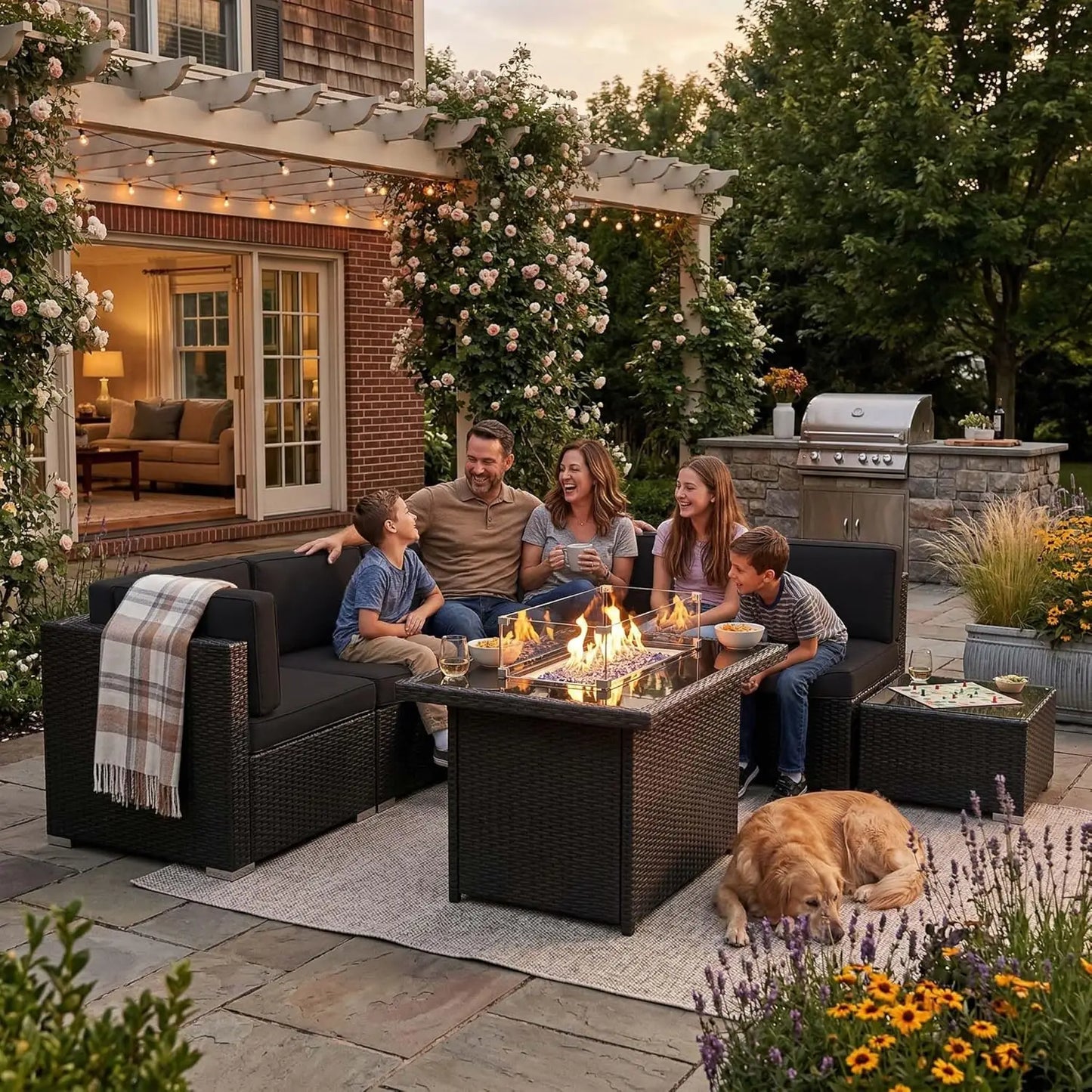 8 Pieces Patio Furniture Set