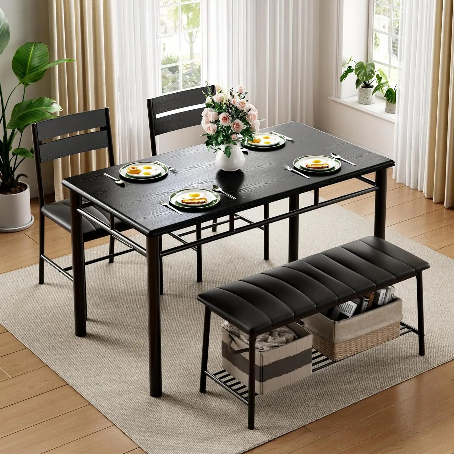 IRONCK Dining Table Set for 4