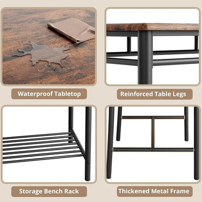 IRONCK Dining Table Set for 4