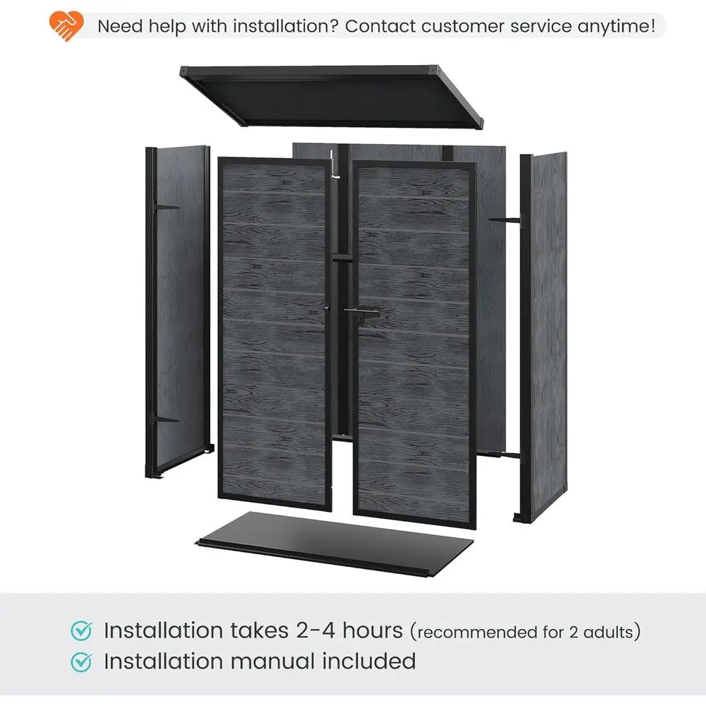 Outdoor Resin Storage Shed with Floor