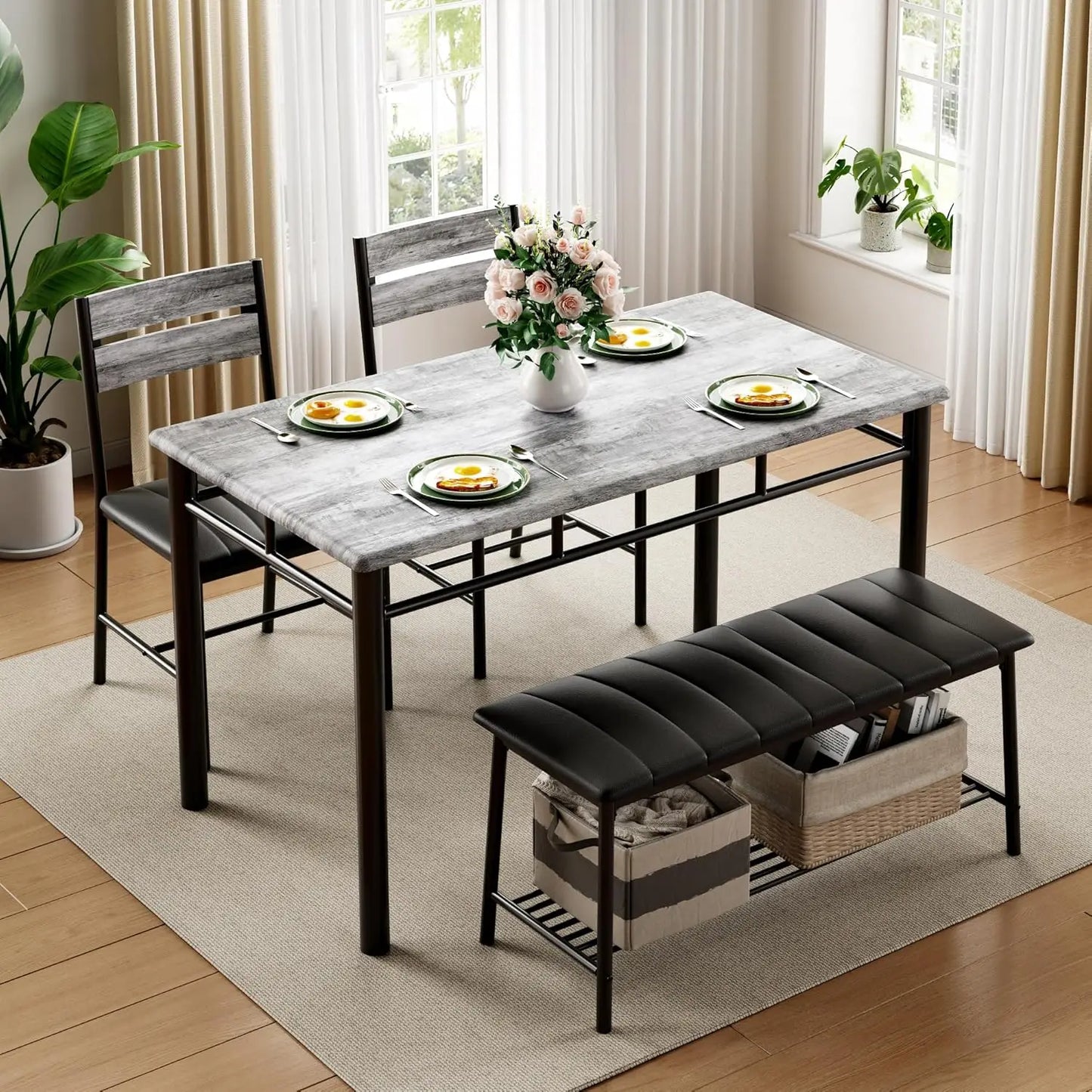 IRONCK Dining Table Set for 4