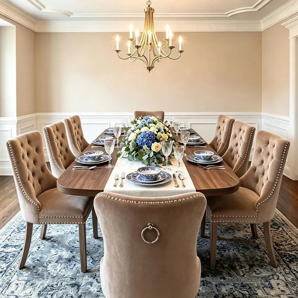 Modern Rectangular Walnut Dining Table