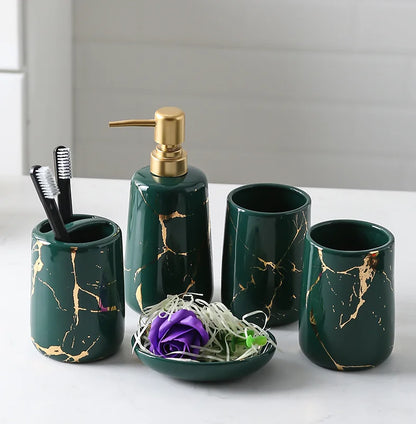 Ceramic Toiletries Bathroom Set