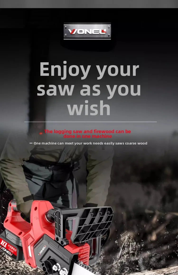 Cordless chainsaw household