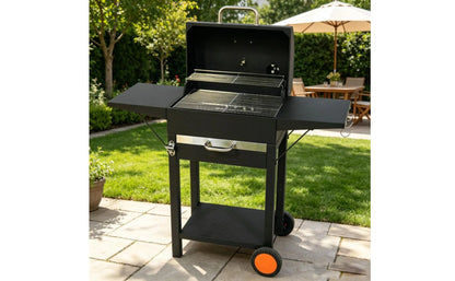 Wheeled Charcoal Barbecue Grill Domed Lid