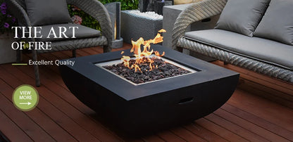 Modern Firepit Table Outdoor Gas Propane