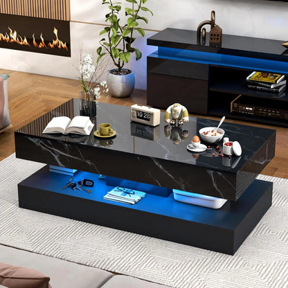 Modern Stylish Coffee Table with LED lights