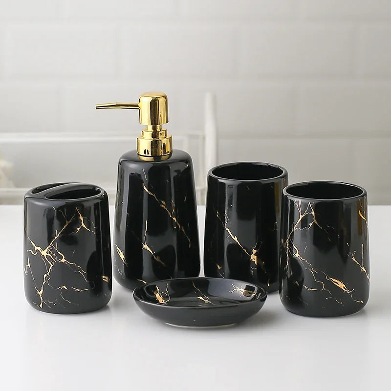 Ceramic Toiletries Bathroom Set