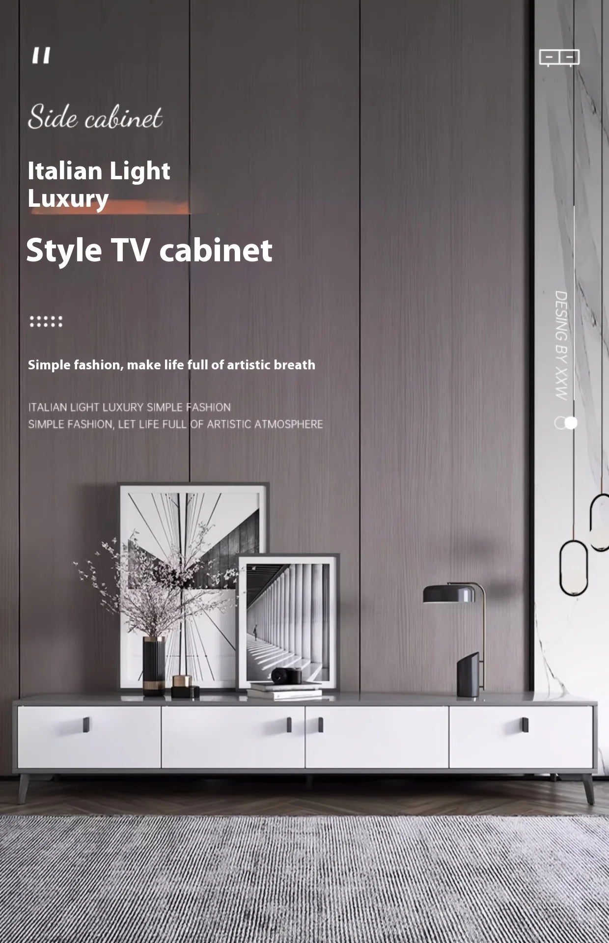 Modern Luxury TV Stand, High Gloss