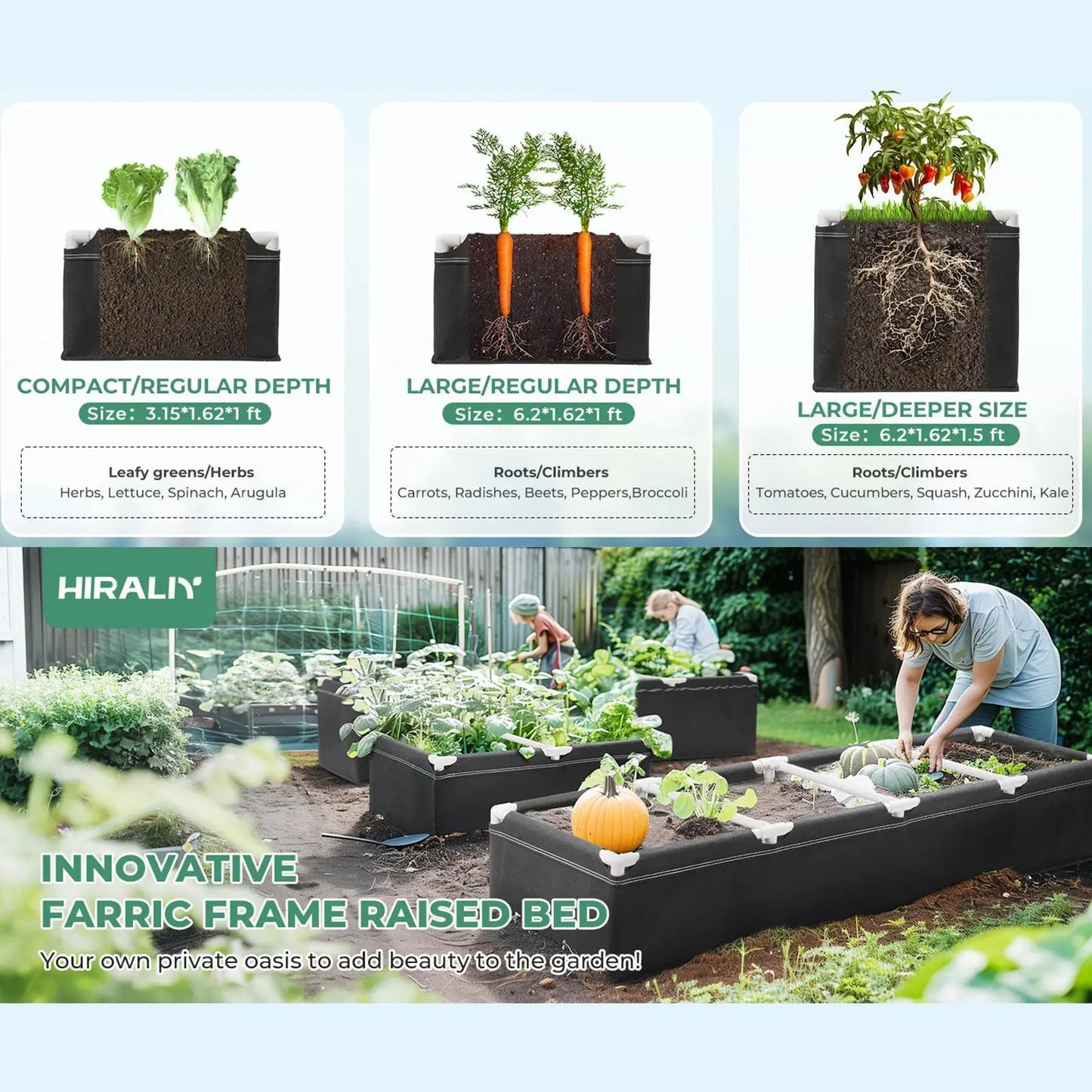 Fabric Garden Plant Bed Rectangular