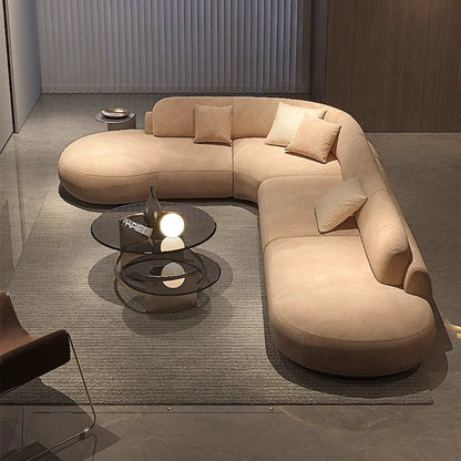 Italian U Shape Technology Fabric Sofa