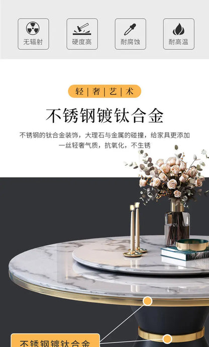Modern Table and Chair Combination Round Table