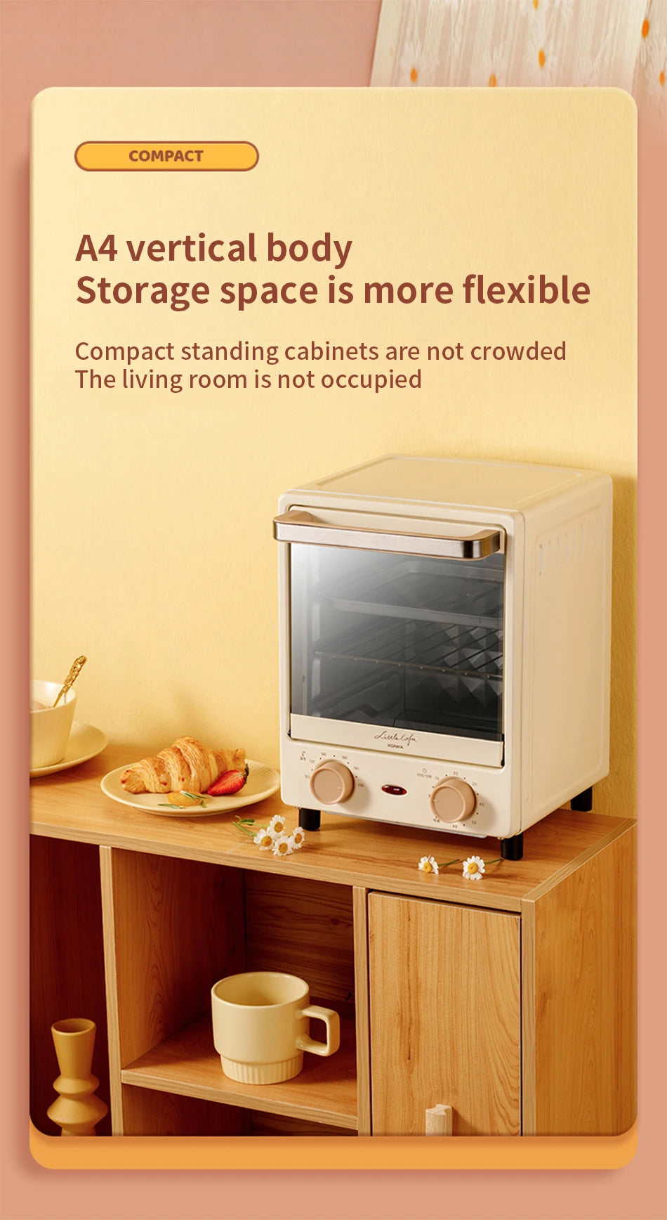 12L Mini Vertical Electric Oven