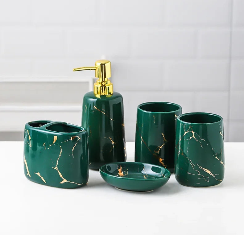 Ceramic Toiletries Bathroom Set