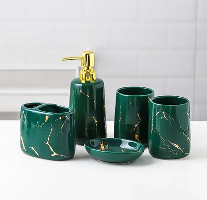 Ceramic Toiletries Bathroom Set