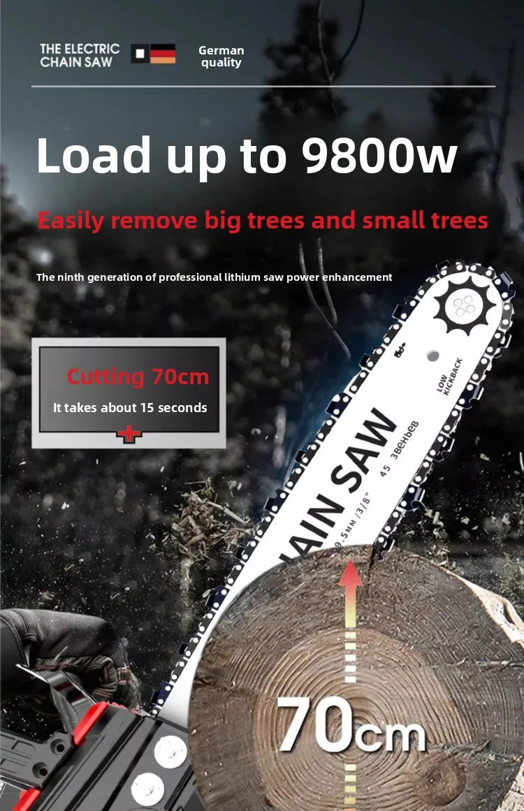 Cordless chainsaw household