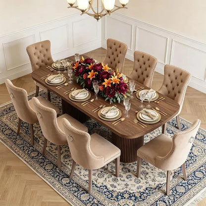 Modern Rectangular Walnut Dining Table