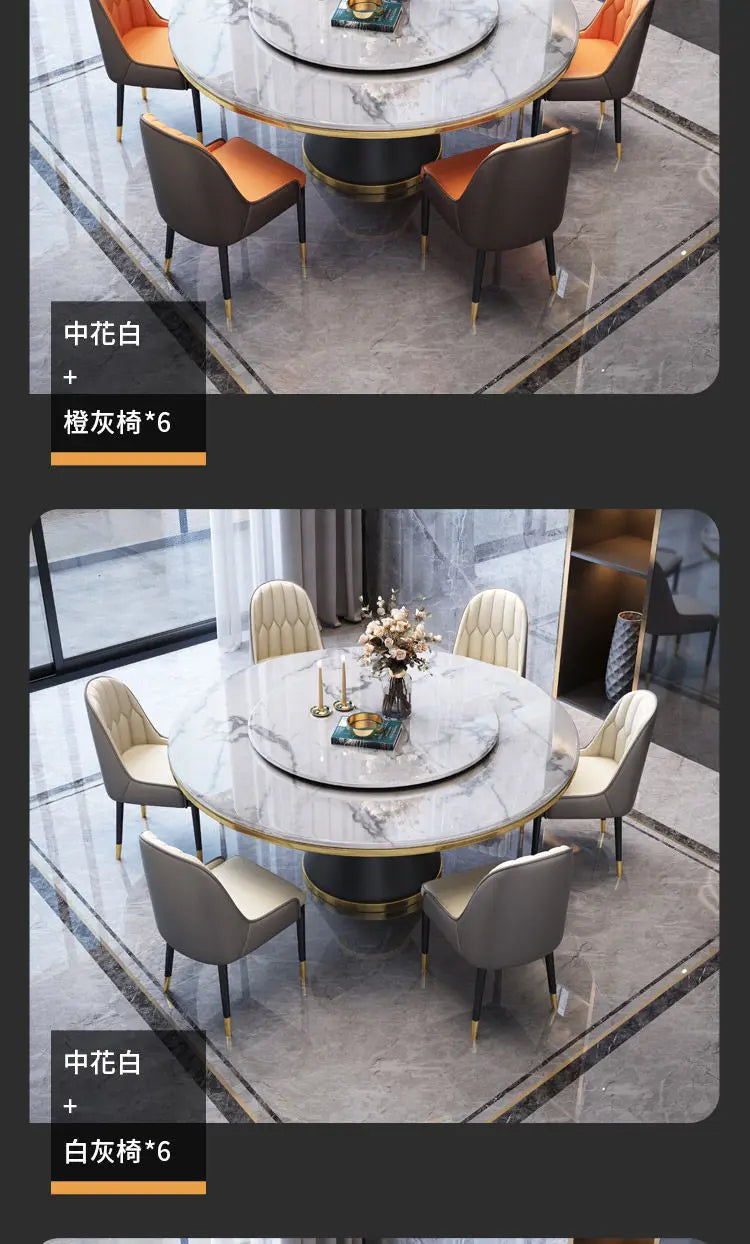 Modern Table and Chair Combination Round Table
