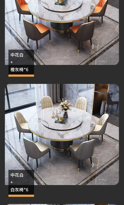 Modern Table and Chair Combination Round Table