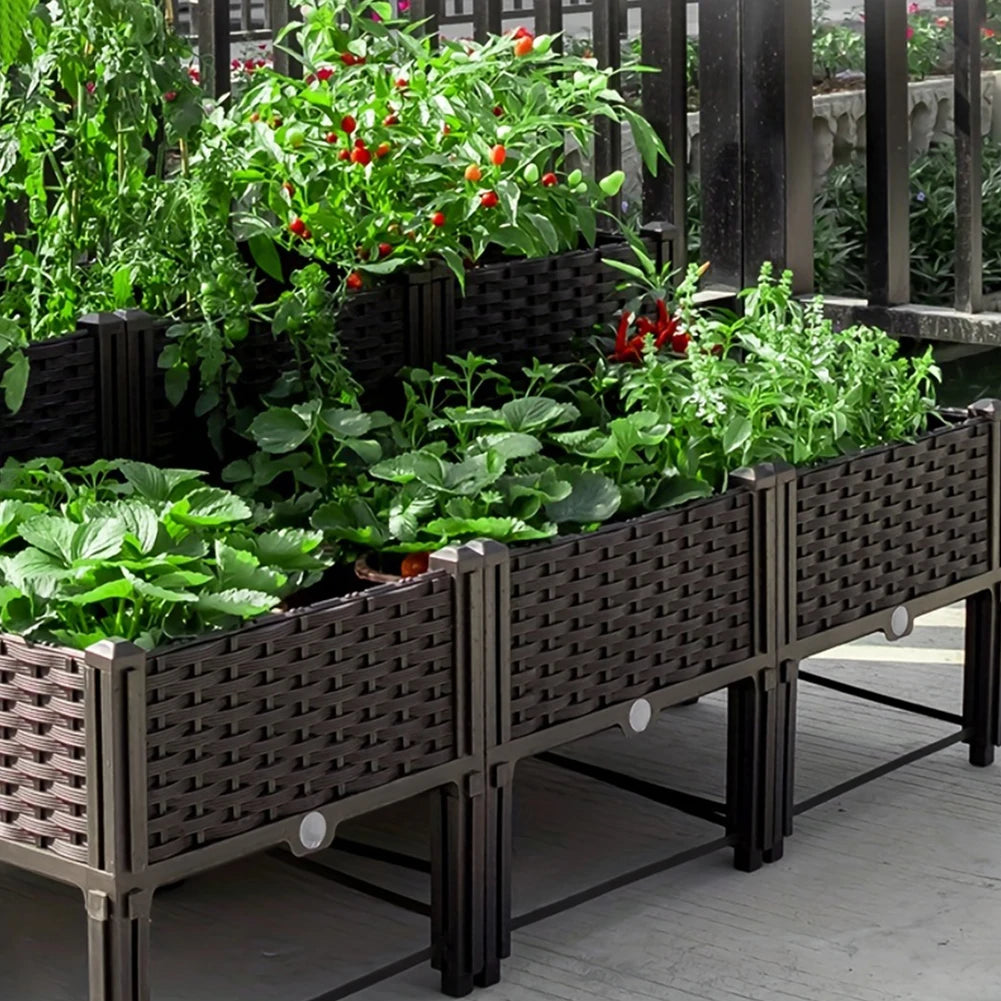 Plastic Raised Garden Bed with Legs