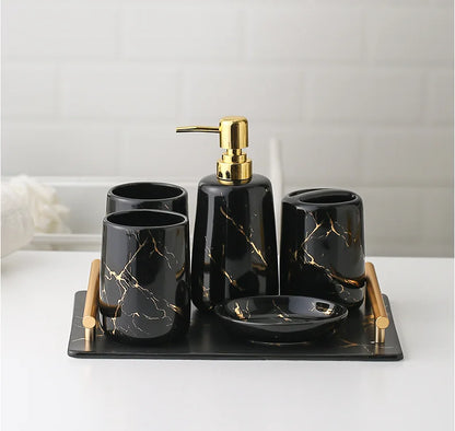 Ceramic Toiletries Bathroom Set
