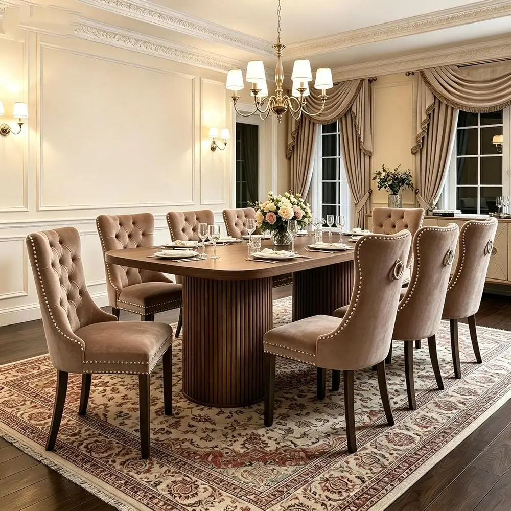 Modern Rectangular Walnut Dining Table