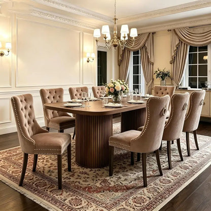 Modern Rectangular Walnut Dining Table